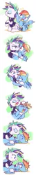 Size: 573x2763 | Tagged: safe, artist:raridashdoodles, derpibooru import, rainbow dash, rarity, pegasus, pony, unicorn, it isn't the mane thing about you, :<, :>, :o, alternate hairstyle, bedroom eyes, blushing, c:, clothes, comic, cuddling, cute, dashabetes, eye contact, eyes closed, female, happy, heart, hug, jacket, kissing, kissy face, leather jacket, lesbian, lidded eyes, looking at each other, mare, noogie, on back, on top, open mouth, prone, punk, raised hoof, raribetes, raridash, raripunk, shipping, sitting, smiling, smirk, snuggling, spread wings, wings