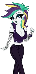 Size: 982x2005 | Tagged: safe, artist:cbear624, derpibooru import, rarity, human, equestria girls, it isn't the mane thing about you, alternate hairstyle, beautiful, beautisexy, belly button, bellyring, big breasts, breasts, busty rarity, ear piercing, earring, female, humanized, jewelry, lipstick, looking at you, makeup, midriff, piercing, punk, raripunk, sexy, solo