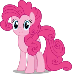 Size: 4922x5000 | Tagged: safe, artist:dashiesparkle, derpibooru import, pinkie pie, pony, it isn't the mane thing about you, .svg available, absurd resolution, alternate hairstyle, beautiful, curly hair, cute, diapinkes, female, looking at you, mare, pink, poofy pie, simple background, smiling, solo, transparent background, vector