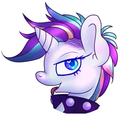 Size: 1559x1454 | Tagged: safe, artist:breeoche, derpibooru import, rarity, unicorn, it isn't the mane thing about you, alternate hairstyle, heart eyes, piercing, punk, raripunk, simple background, tongue out, tongue piercing, transparent background, wingding eyes