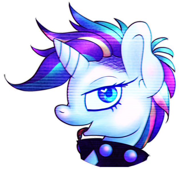 Size: 1559x1454 | Tagged: safe, alternate version, artist:breeoche, derpibooru import, rarity, unicorn, it isn't the mane thing about you, alternate hairstyle, heart eyes, piercing, punk, raripunk, simple background, tongue out, tongue piercing, transparent background, wingding eyes