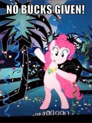 Size: 409x546 | Tagged: safe, derpibooru import, edit, edited screencap, screencap, pinkie pie, earth pony, pony, princess twilight sparkle (episode), season 4, bipedal, black vine, cropped, element of laughter, female, mare, poison vine, solo, spread hooves, vulgar