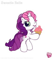 Size: 4096x4488 | Tagged: absurd resolution, artist needed, bipedal, cupcake, derpibooru import, food, g3.5, safe, simple background, sweetie belle, sweetie belle (g3), transparent background, updated image