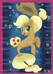 Size: 2554x3585 | Tagged: applejack, applejack's hat, cowboy hat, derpibooru import, hat, my little pony: the movie, safe, seaponified, seapony applejack, seapony (g4), solo, species swap