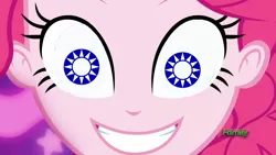 Size: 868x488 | Tagged: safe, derpibooru import, edit, edited screencap, screencap, pinkie pie, coinky-dink world, eqg summertime shorts, equestria girls, grin, kuomintang, meme, pinkie's eyes, politics, republic of china, smiling, solo, stars, taiwan, wat