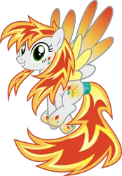 Size: 5432x7793 | Tagged: safe, artist:xenoneal, derpibooru import, oc, oc:lemony crystal, unofficial characters only, pegasus, pony, absurd resolution, female, mare, rainbow power, simple background, solo, transparent background, vector