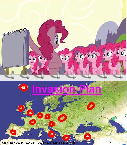 Size: 439x499 | Tagged: clone, derpibooru import, europe, pinkie clone, pinkie pie, pinkie's plan, safe, screencap, too many pinkie pies