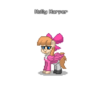 Size: 400x400 | Tagged: safe, derpibooru import, ponified, pony, pony town, bow, cute, final destination (franchise), final destination 5, hair bow, molly harper, simple background, transparent background