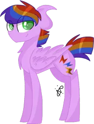 Size: 594x779 | Tagged: safe, artist:thepegasisterpony, derpibooru import, oc, unofficial characters only, pegasus, pony, multicolored hair, offspring, offspring's offspring, parent:oc:ocean ace, parent:oc:sundancer, rainbow hair, simple background, solo, transparent background