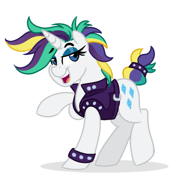 Size: 1024x1024 | Tagged: safe, artist:jen-neigh, derpibooru import, rarity, unicorn, it isn't the mane thing about you, alternate hairstyle, punk, raripunk, simple background, solo, transparent background
