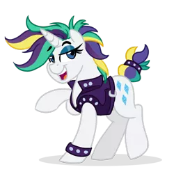 Size: 1024x1024 | Tagged: safe, artist:jen-neigh, derpibooru import, rarity, unicorn, it isn't the mane thing about you, alternate hairstyle, punk, raripunk, simple background, solo, transparent background