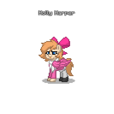 Size: 400x400 | Tagged: safe, derpibooru import, ponified, pony, pony town, cute, final destination (franchise), final destination 5, molly harper, new hairstyle, simple background, solo, transparent background