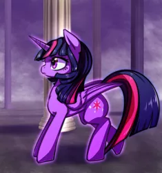 Size: 1560x1660 | Tagged: safe, artist:tangankittentail, derpibooru import, twilight sparkle, twilight sparkle (alicorn), alicorn, pony, pillar, solo