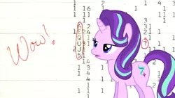 Size: 1024x578 | Tagged: safe, derpibooru import, starlight glimmer, pony, unicorn, 6equj5, astronomy, exploitable meme, glimmerposting, lidded eyes, meme, wow, wow signal, wow! glimmer