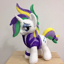 Size: 960x960 | Tagged: safe, artist:burgunzik, derpibooru import, rarity, pony, it isn't the mane thing about you, alternate hairstyle, irl, photo, plushie, punk, raripunk, solo