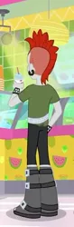 Size: 186x570 | Tagged: safe, derpibooru import, screencap, crimson napalm, eqg summertime shorts, equestria girls, shake things up!, background human, cropped, rear view, solo