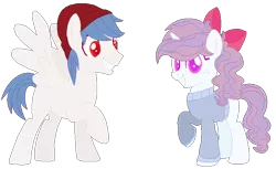 Size: 728x446 | Tagged: safe, artist:bezziie, derpibooru import, oc, oc:vanilla swirl (bezziie), unnamed oc, unofficial characters only, pegasus, pony, unicorn, base used, female, male, mare, simple background, stallion, transparent background