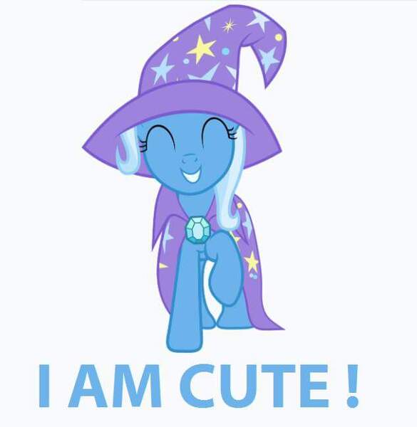 Size: 634x650 | Tagged: cape, captain obvious, clothes, cute, derpibooru import, diatrixes, hat, safe, trixie, trixie is cute, trixie's cape, trixie's hat, truth, uncommon bond