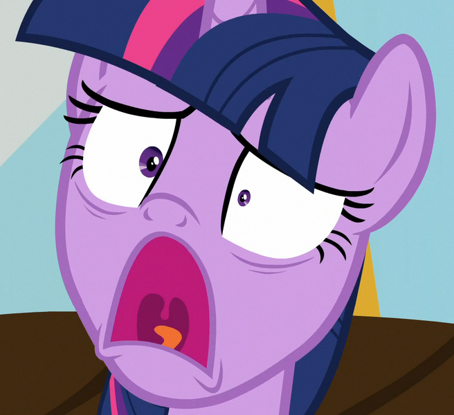 Size: 902x825 | Tagged: safe, derpibooru import, screencap, twilight sparkle, twilight sparkle (alicorn), alicorn, pony, once upon a zeppelin, reaction image, solo focus, uvula