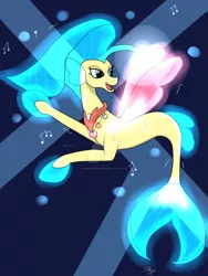 Size: 1024x1365 | Tagged: artist:susanzx2000, bioluminescent, derpibooru import, my little pony: the movie, princess skystar, safe, seapony (g4), solo