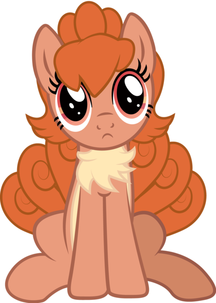 Size: 1095x1536 | Tagged: safe, artist:andrevus, derpibooru import, oc, oc:vulpenia, ponified, unofficial characters only, pony, vulpix, chest fluff, crossover, cute, looking at you, ocbetes, pokémon, puppy dog eyes, simple background, solo, transparent background, weapons-grade cute