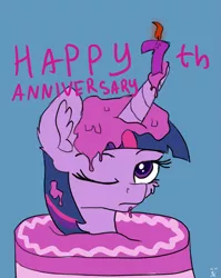 Size: 2667x3348 | Tagged: artist:php80, cake, derpibooru import, food, happy birthday mlp:fim, mlp fim's seventh anniversary, safe, twilight sparkle