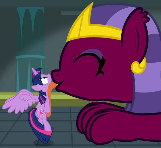 Size: 3264x2998 | Tagged: safe, artist:badumsquish, derpibooru import, sphinx (character), twilight sparkle, twilight sparkle (alicorn), alicorn, sphinx, daring done?, badumsquish is trying to murder us, behaving like a cat, cute, ear piercing, earring, eyes closed, female, happy, headdress, jewelry, kitty sphinx, kneeling, licking, long tongue, macro, paws, piercing, pyramid, shocked, size difference, smiling, sphinxdorable, spread wings, surprised, temple, tongue out, wide eyes, wingboner, wings