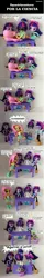Size: 844x5283 | Tagged: safe, artist:whatthehell!?, derpibooru import, edit, fluttershy, sci-twi, spike, twilight sparkle, dog, equestria girls, boots, clothes, coat, dissection, doll, equestria girls minis, eqventures of the minis, funny, irl, merchandise, parody, pencil, photo, ribbon, science, scientist, shoes, spanish, spike the dog, sweater, table, toy