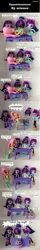 Size: 844x5283 | Tagged: safe, artist:whatthehell!?, derpibooru import, edit, fluttershy, sci-twi, spike, twilight sparkle, dog, equestria girls, boots, clothes, coat, dissection, doll, engrish, equestria girls minis, eqventures of the minis, funny, glasses, implied drug use, irl, merchandise, parody, pencil, photo, ribbon, shoes, skirt, spike the dog, sweater, table, this will end in pain and/or death, toy