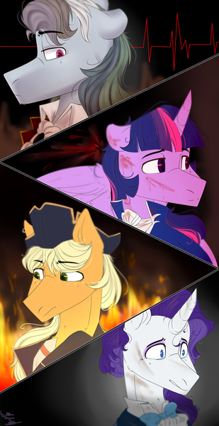 Size: 1800x3500 | Tagged: alicorn, applejack, applejack (male), artist:allisonbacker, clothes, danglajacks, danglars, derpibooru import, dusk shine, elusive, hat, mondego, monsparkle, musical, prince dusk, rainbow blitz, rainbow dash, rarifort, rarity, rule 63, safe, the count of monte cristo, the count of monte rainbow, twilight sparkle, twilight sparkle (alicorn), villefort