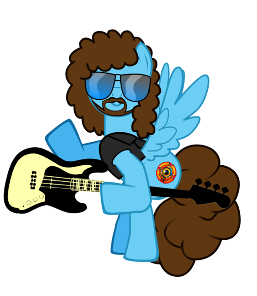 Size: 1433x1650 | Tagged: safe, artist:grapefruitface1, derpibooru import, oc, ponified, ponified:jeff lynne, pegasus, pony, pony creator, crossover, electric light orchestra, guitar, musical, musical instrument, photo manipulation, rock, simple background, solo, speaker, transparent background