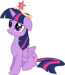 Size: 6000x6920 | Tagged: safe, artist:npm98, derpibooru import, twilight sparkle, twilight sparkle (alicorn), alicorn, pony, princess twilight sparkle (episode), absurd resolution, big crown thingy, cute, element of magic, female, floppy ears, jewelry, mare, regalia, sad, simple background, sitting, solo, transparent background, twiabetes, vector