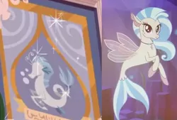 Size: 1507x1020 | Tagged: book, cropped, derpibooru import, female, foreshadowing, jewelry, my little pony: the movie, necklace, safe, school daze, seapony (g4), shadow play, silverstream, solo