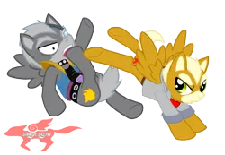 Size: 1401x968 | Tagged: safe, artist:starfox-saiyan, derpibooru import, ponified, pony, can't let you do that, fox mccloud, star fox, wolf o'donnell, you're good but i'm better