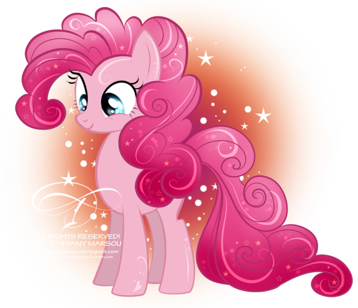 Size: 950x817 | Tagged: safe, artist:tiffanymarsou, derpibooru import, pinkie pie, earth pony, pony, it isn't the mane thing about you, female, mare, poofy pie, simple background, smiling, solo, transparent background