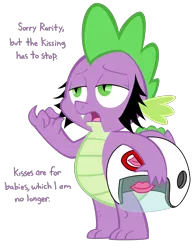 Size: 1404x1803 | Tagged: artist:acstlu, crossover, derpibooru import, dragon, grandma's kisses, helmet, male, safe, sideburns, source needed, spike, spongebob squarepants