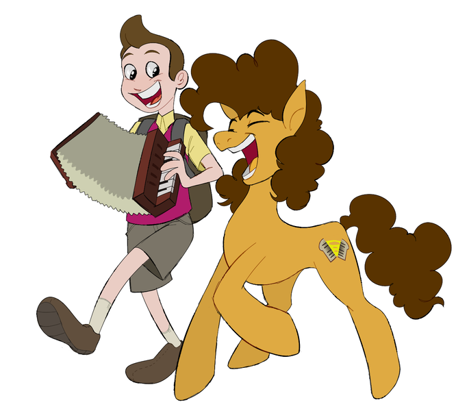 Size: 1323x1191 | Tagged: artist needed, cheese sandwich, crossover, derpibooru import, milo murphy, milo murphy's law, safe, voice actor joke, weird al yankovic