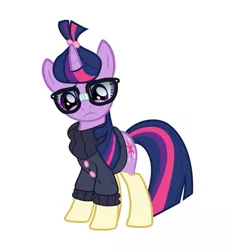 Size: 862x927 | Tagged: artist:n238900, character to character, derpibooru import, frown, glasses, looking down, moondancer, moondancer's sweater, pony to pony, recolor, safe, transformation, transformation sequence, twilight sparkle