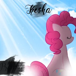 Size: 800x800 | Tagged: safe, artist:dashiesparkle, artist:penguinsn1fan, derpibooru import, pinkie pie, pony, cover, ke$ha, parody, praying (song), solo, song reference