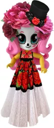 Size: 373x874 | Tagged: safe, derpibooru import, edit, fluttershy, equestria girls, clothes, dia de los muertos, doll, día de muertos, equestria girls minis, flower, hat, holiday, irl, makeup, outfit, photo, toy