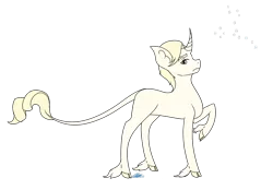 Size: 1024x714 | Tagged: safe, artist:sachanart, derpibooru import, ponified, classical unicorn, pony, unicorn, cloven hooves, curved horn, draco malfoy, harry potter (series), horn, leonine tail, raised hoof, simple background, solo, transparent background, unshorn fetlocks