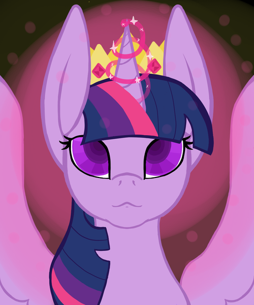 Size: 1000x1200 | Tagged: safe, artist:ahaintthatbad, derpibooru import, twilight sparkle, twilight sparkle (alicorn), alicorn, pony, crown, female, jewelry, magic, mare, regalia, solo