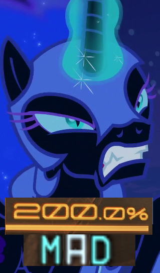 Size: 319x543 | Tagged: safe, derpibooru import, edit, edited screencap, editor:watermelon changeling, screencap, nightmare moon, alicorn, pony, princess twilight sparkle (episode), 200% mad, angry, caption, expand dong, exploitable meme, gritted teeth, image macro, magic, meme, solo, text