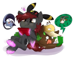 Size: 2683x2125 | Tagged: artist:midnightpremiere, derpibooru import, nintendo ds, oc, oc:midnight premier, oc:zanon, pokémon, safe, simple background, transparent background, unshorn fetlocks