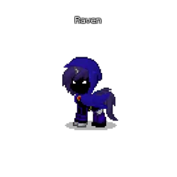 Size: 1000x1000 | Tagged: safe, derpibooru import, pony, unicorn, pony town, cloak, clothes, hood, raven (teen titans), teen titans, white eyes