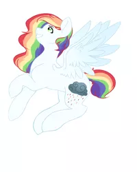 Size: 2000x2500 | Tagged: safe, artist:mah521, derpibooru import, oc, oc:colorful storm, unofficial characters only, pegasus, pony, female, high res, mare, offspring, parent:rainbow dash, parent:soarin', parents:soarindash, simple background, solo, white background