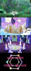 Size: 1920x4320 | Tagged: alicorn, all bottled up, derpibooru import, dragon, magic, map, ponehenge, safe, shadow play, spike, starlight glimmer, trixie, twilight sparkle, twilight sparkle (alicorn)