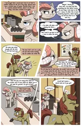 Size: 3300x5100 | Tagged: safe, artist:floofyfoxcomics, derpibooru import, oc, oc:peppermint mocha (pegasusjedi), unofficial characters only, pegasus, pony, unicorn, comic:a dash of peppermint, carrot, chart, comic, female, food, high res, kitchen, mare, potato