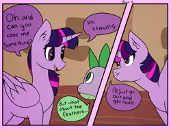 Size: 2048x1536 | Tagged: safe, artist:incendiaryboobs, derpibooru import, spike, twilight sparkle, twilight sparkle (alicorn), alicorn, dragon, pony, comic:hearts and hooves day, comic