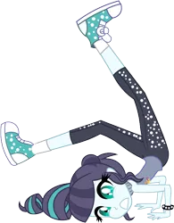 Size: 540x692 | Tagged: safe, artist:princessfireshiner, derpibooru import, coloratura, epic fails (equestria girls), eqg summertime shorts, equestria girls, alternate hairstyle, clothes, converse, female, rara, shoes, simple background, socks, solo, transparent background, vector, yoga